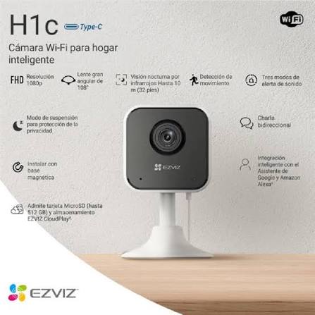 [CS-H1c-R101-1G2WR] Ezviz - Cámara Domo Ip Inalambrica HD 1080P [2MP] WiFi Lente 2.8mm Interior Serie H Tipo-C [Serie H]
