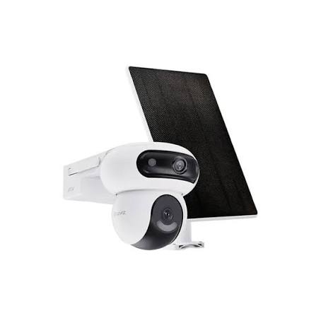 [CS-HB90x/SPR100] Ezviz - Kit de Cámara HB90x + Panel Solar, Cámara Doble Lente 2K+ Rotatorio, Batería Recargable de 10.400Mah, Audio Bidireccional [Conexión Dual WiFi 6 + 4G (No Incluye SIM)]