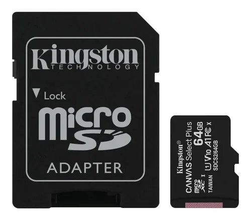 [SDCS2/64GB] Kingston - Tarjeta De Memoria Micro SD 64GB, 100MB/s, Incluye Adaptador, Clase 10 (Especial para CCTV)