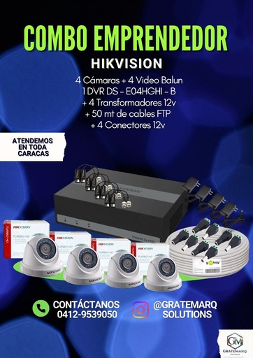 Kit de 4ch Hikvision 
